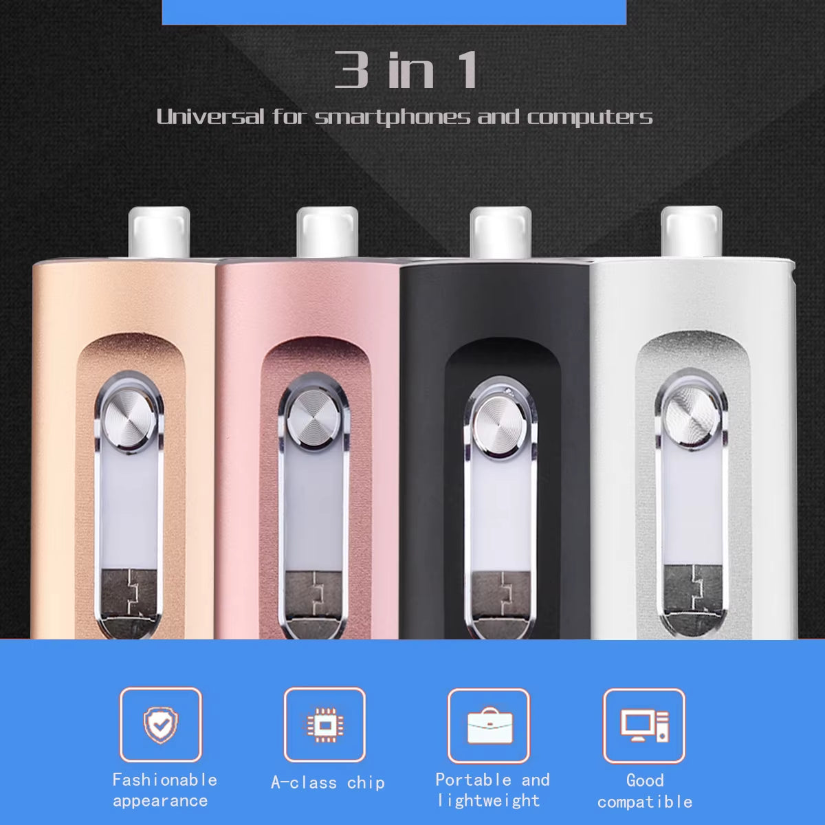 NEW Usb Flash Drive 256GB Micro USB Stick 64GB Pendrive High Speed for Iphone11/12/13/14 Memory Stick 512GB 1TB 2TB Pen Drive