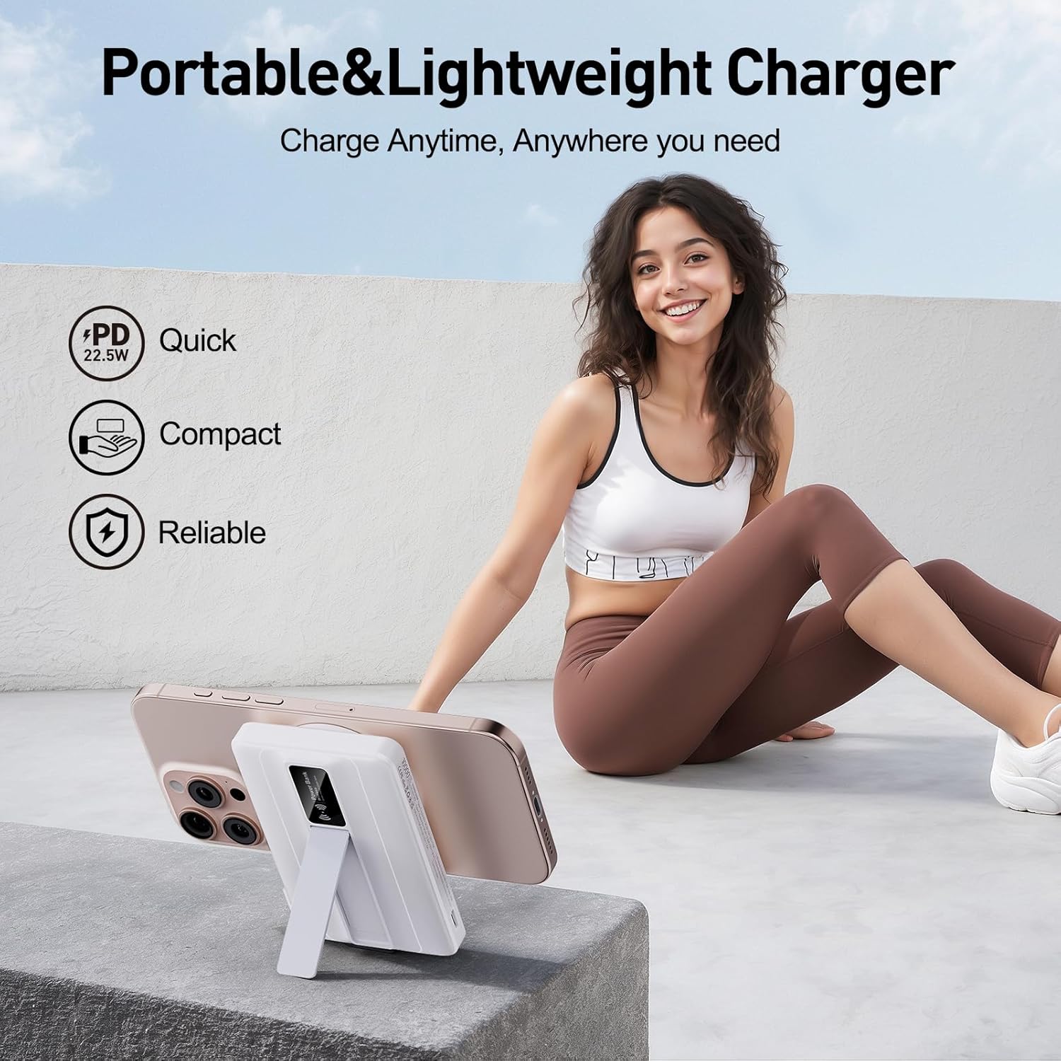 Experience Ultimate Power On-the-Go: 2026 Magnetic Wireless Portable Charger Power Bank - 10000mAh with 22.5W PD Fast Charging and Built-In LED Display for iPhone 17/16/15/14/13/12/Pro/Mini/Pro Max