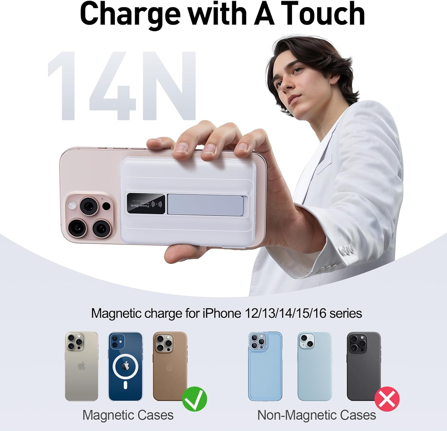 Experience Ultimate Power On-the-Go: 2026 Magnetic Wireless Portable Charger Power Bank - 10000mAh with 22.5W PD Fast Charging and Built-In LED Display for iPhone 17/16/15/14/13/12/Pro/Mini/Pro Max